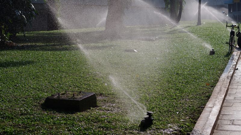 Grass Sprinkler Installation